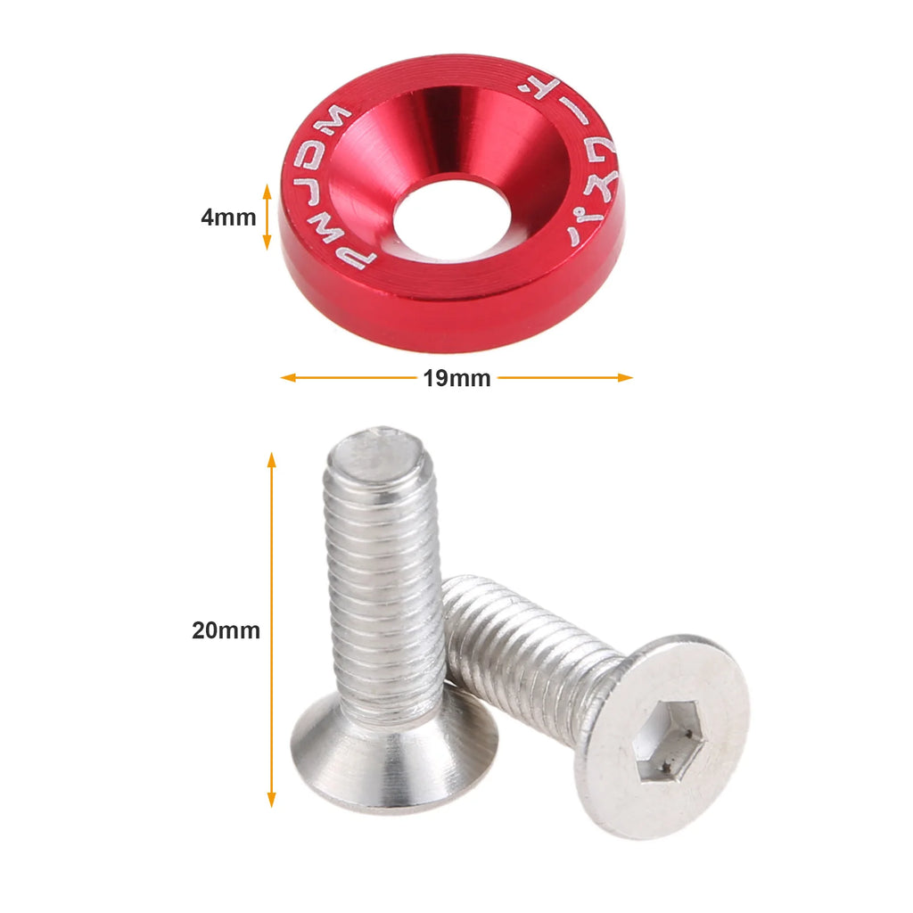 M6 Anodized Aluminum Fender Washers & Bolts - Set of 20 - image 4