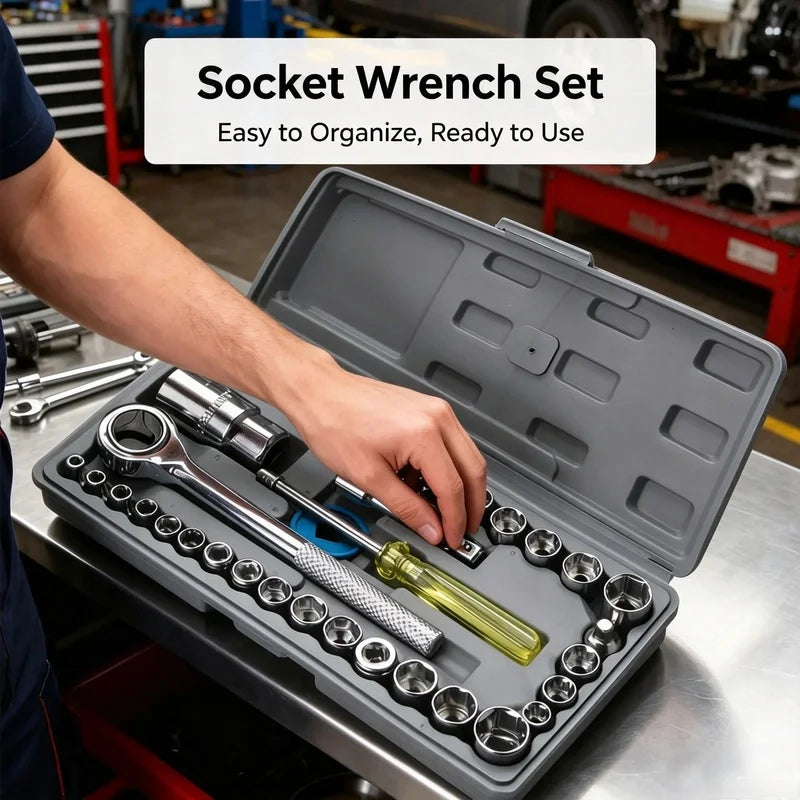 Auto‑Disassembly Socket Wrench Set, Multifunctional Car Repair Tool Kit for Automotive Maintenance