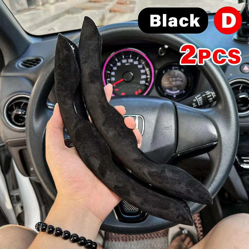 Non-Slip Steering Wheel Grip Covers, 2 pcs
