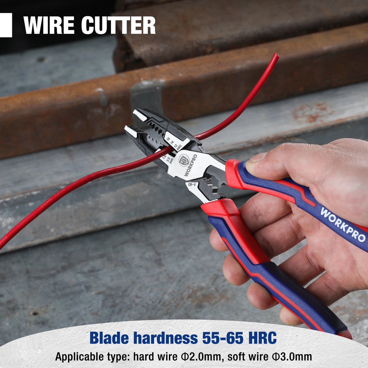 WORKPRO 8-in Linesman Pliers with Wire Cutter & Stripper, CRV Steel - image 9