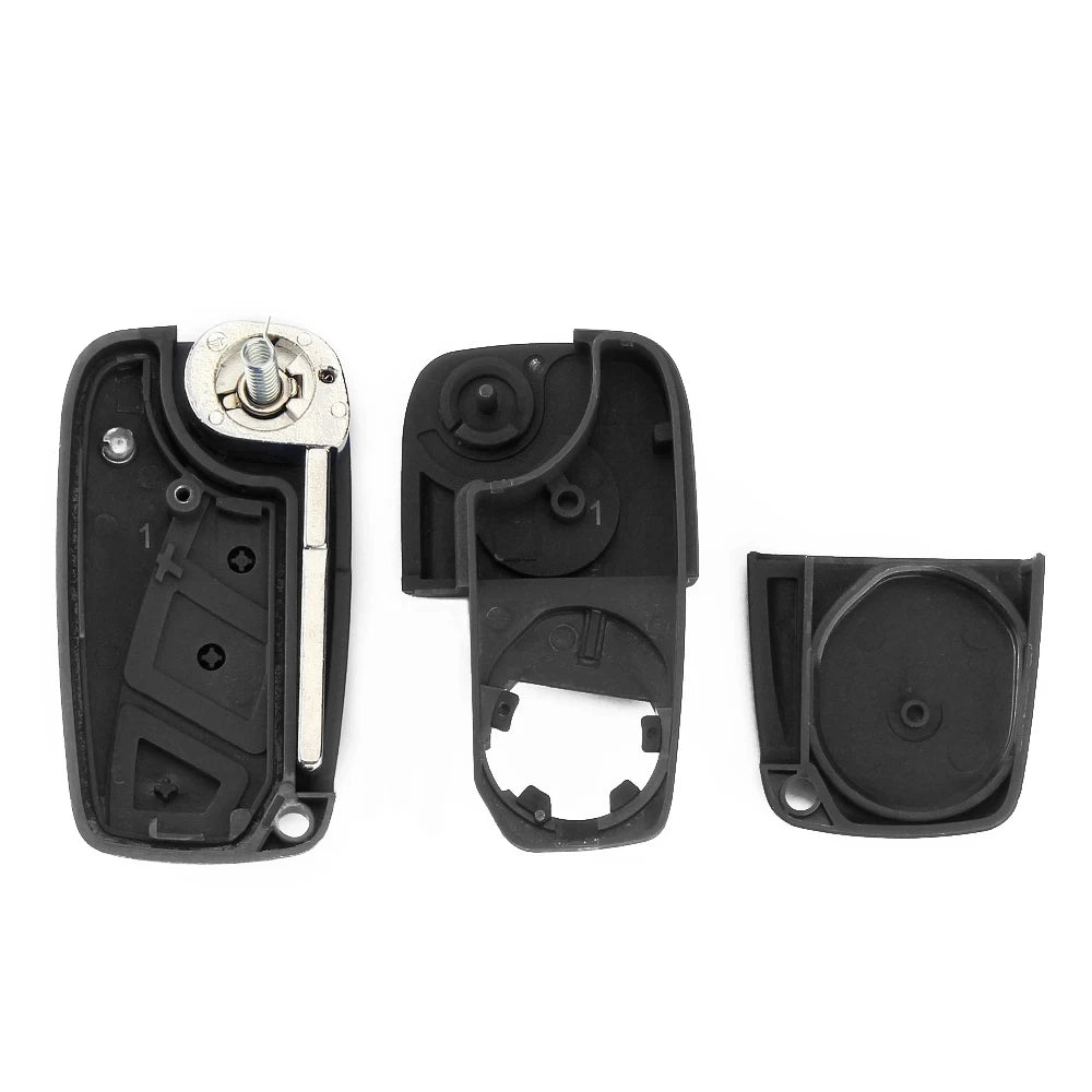 1/5pcs No logo Fiat 500 Key Shell Panda Stilo Ducato Punto Auto Folding Replacement Car Key Fob Cover Case Fob 3B Remote Car