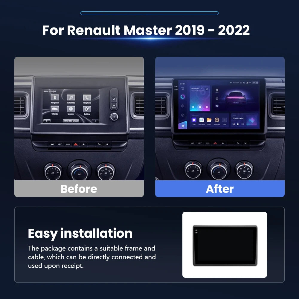 Renault Master CarPlay Android 16 10-Inch GPS Navigation System - image 2