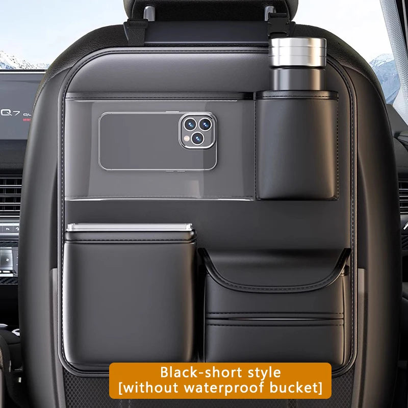 Large Capacity Car Seat Back Organizer with Foldable Dining Tray - image 7