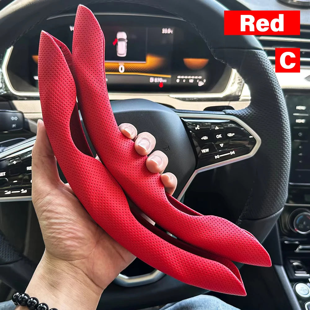 Non-Slip Steering Wheel Grip Covers, 2 pcs