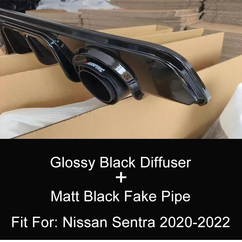 Rear Bumper Diffuser with LED for Nissan Sentra and Sylphy 2020-2022 - view 15