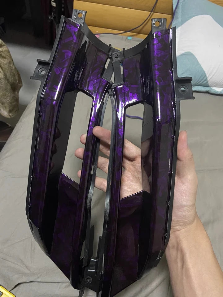 Purple Forged Carbon Fiber Vinyl Wrap for Cars & Motorcycles - image 4