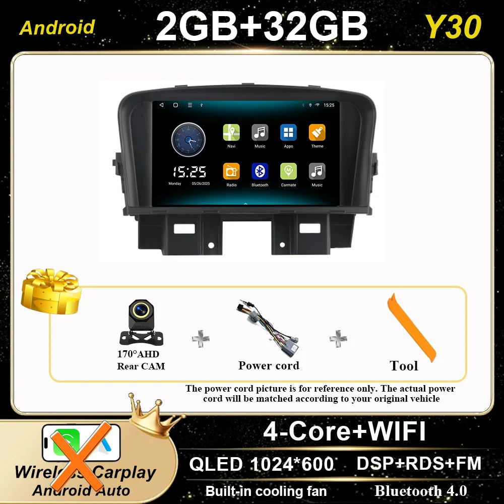 Chevrolet Cruze 2008-2014 Android Touchscreen CarPlay GPS Stereo - image 14