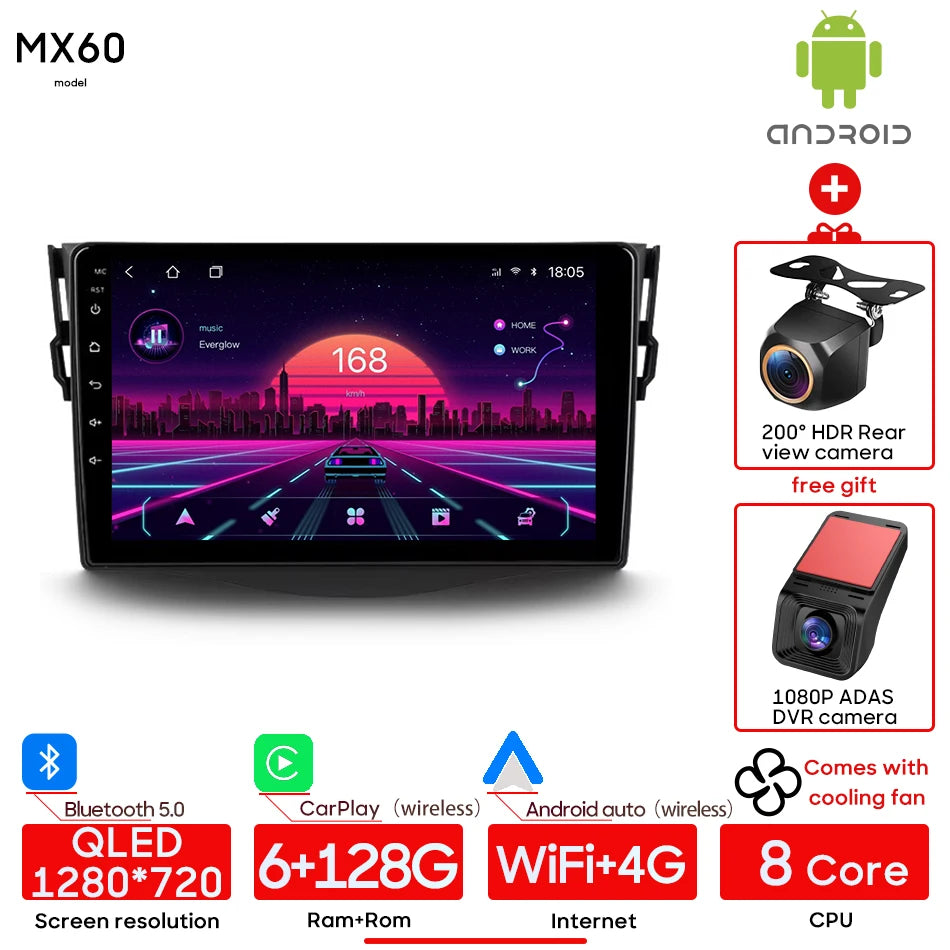 9 Inch Android Auto 2DIN Multimedia Player for Toyota RAV4 2005-2016 - image 15