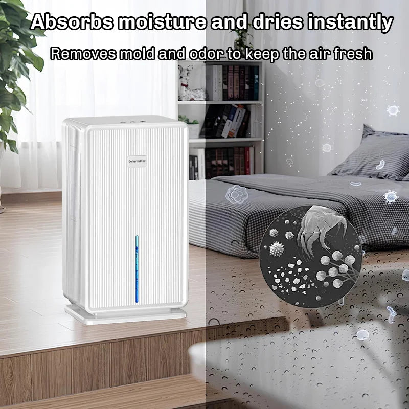 Electric Compressor Dehumidifier for Bathroom, Basement & Indoor Use
