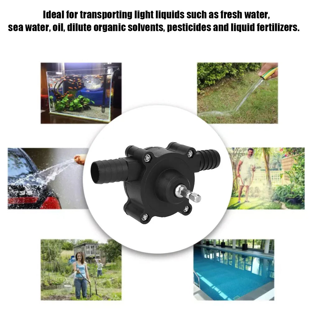 Electric Drill Pump for Diesel, Oil and Water, Portable Self-Priming Liquid Transfer Pump