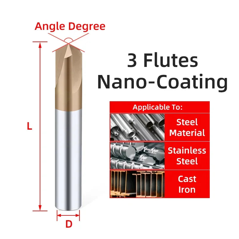 Carbide Chamfer Milling Cutter 60 90 120 Degree V-Shaped Router Bit - image 27