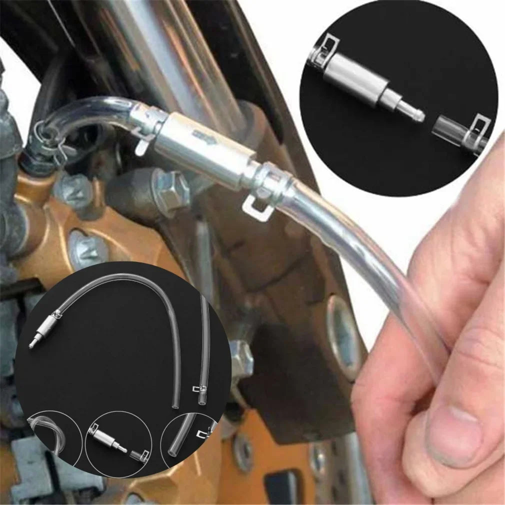 Hydraulic Brake Bleeder Hose Non-Return Valve Lockable Bleeder for Car Motorcycle Vehicle Maintenance