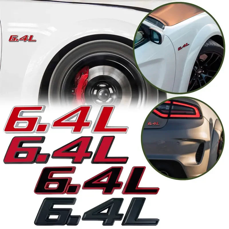 3D Metal Engine Size Car Sticker for Dodge, Jeep, Ford and Toyota