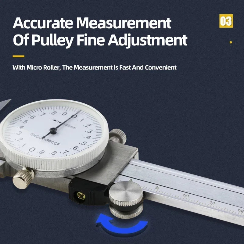 Stainless Steel Vernier Dial Caliper 0-150mm Measuring Tool - image 3