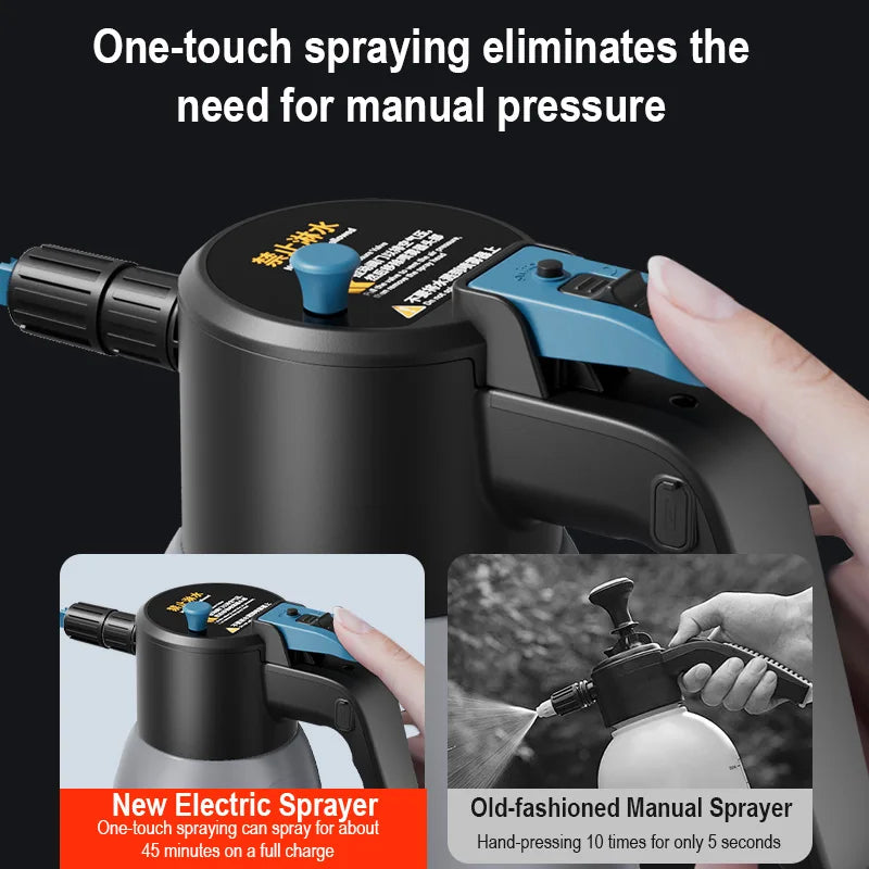 New Handheld Electric Foam Sprayer Hand Pump Foam Sprayer Snow Foam Cannon Motorized Car Wash Sprayer for Car Wash Home Cleaning