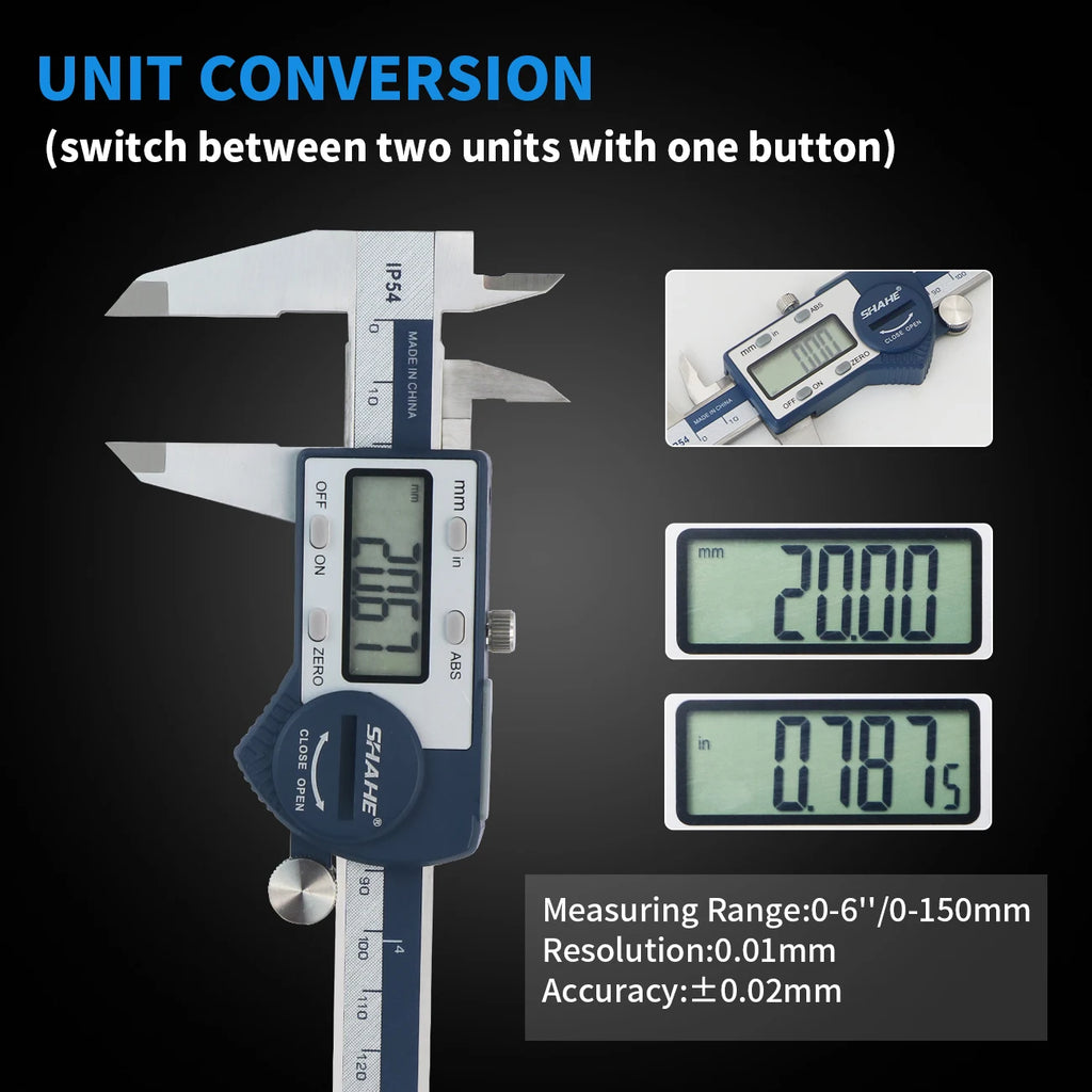Digital Caliper 0-150mm Stainless Steel Electronic Vernier Gauge - image 27
