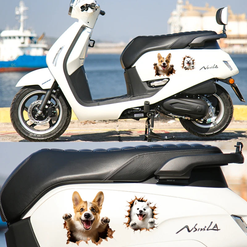 3D Dog Car Sticker, Waterproof Window and Bumper Scratch Cover Decal - view 4