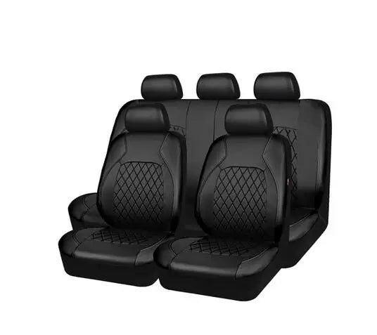 Universal Car Seat Cover Set PU Leather Full Surrounded Anti-Scratch for Sedan SUV