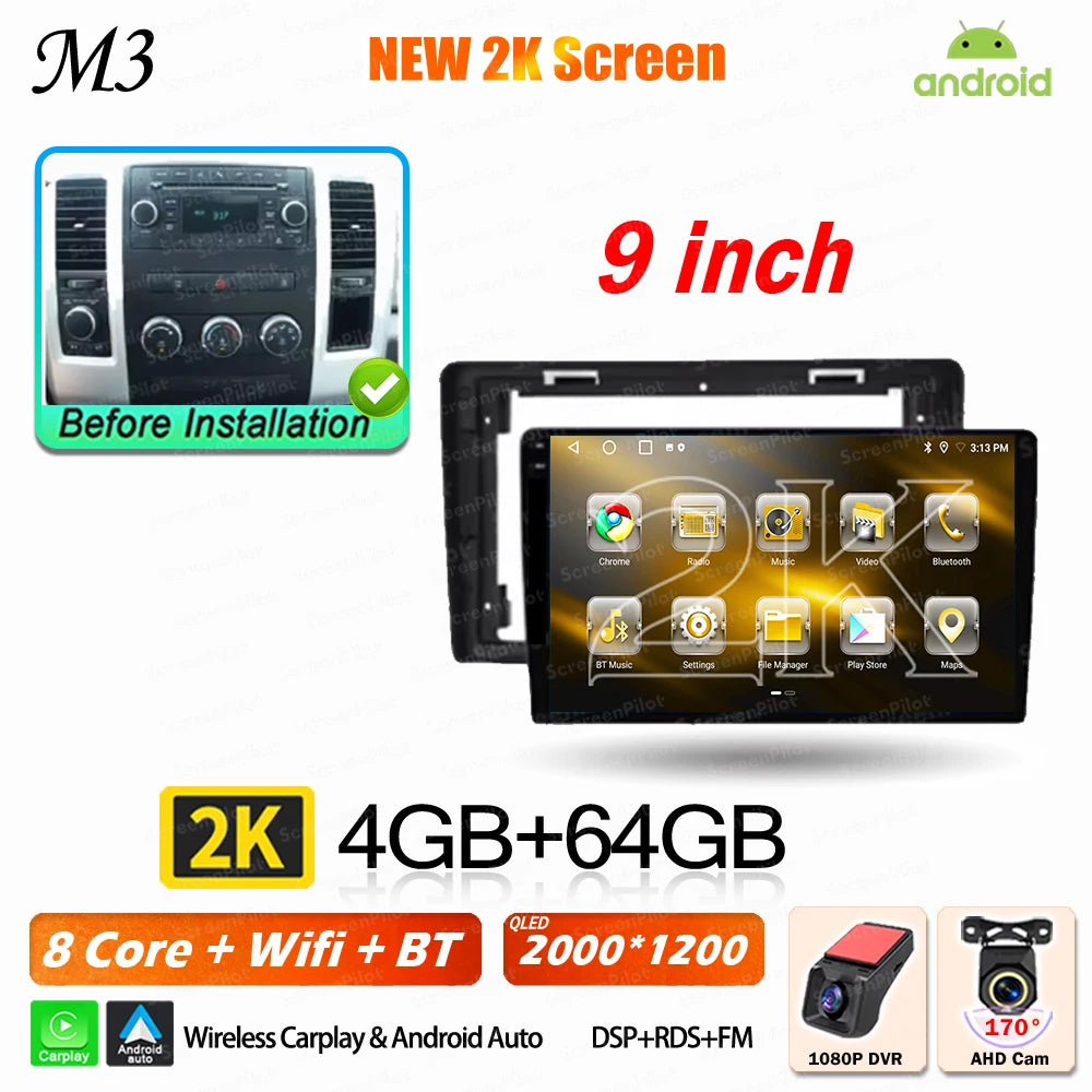 10-Inch Android Car Radio for 2008-2012 Dodge Ram 1500 - image 44