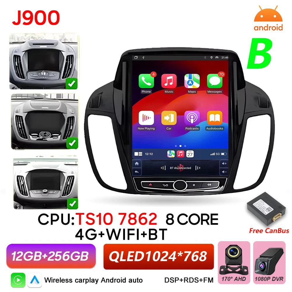 Ford C-MAX & Kuga 2 9.7 Inch Car Radio Wireless CarPlay & Android Auto - image 10