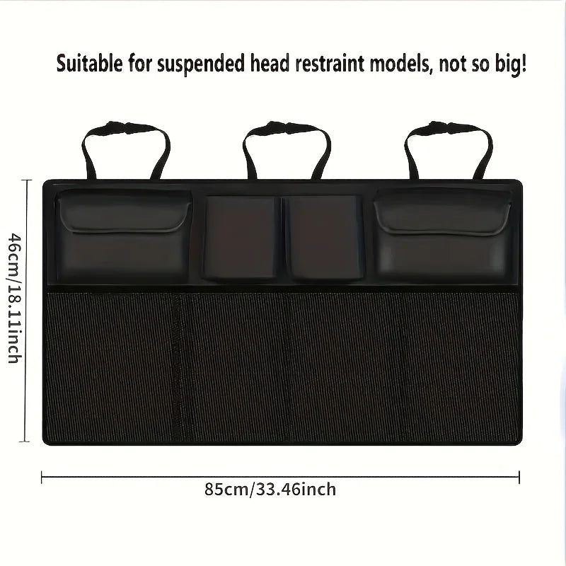 Oxford Cloth Seat Back Storage Bag with Mesh Pocket