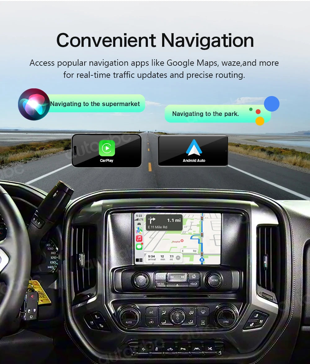 Wireless CarPlay and Android Auto Interface for 2014-2020