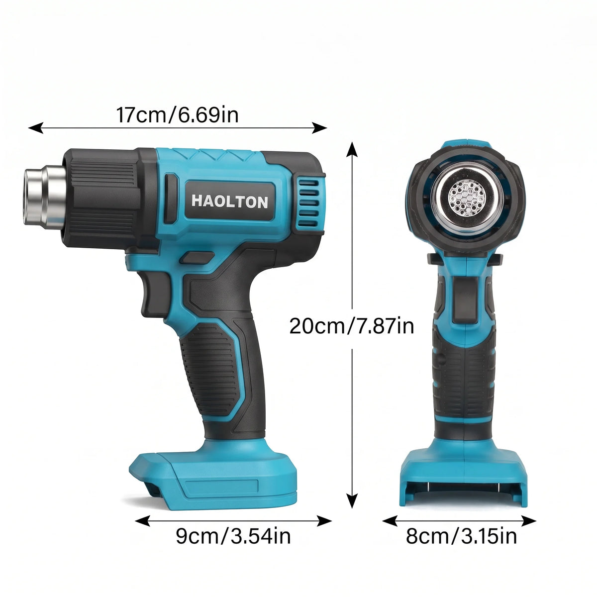 Cordless Industrial Handheld Electric Heat Gun, Adjustable Temperature, 18V Battery Compatible