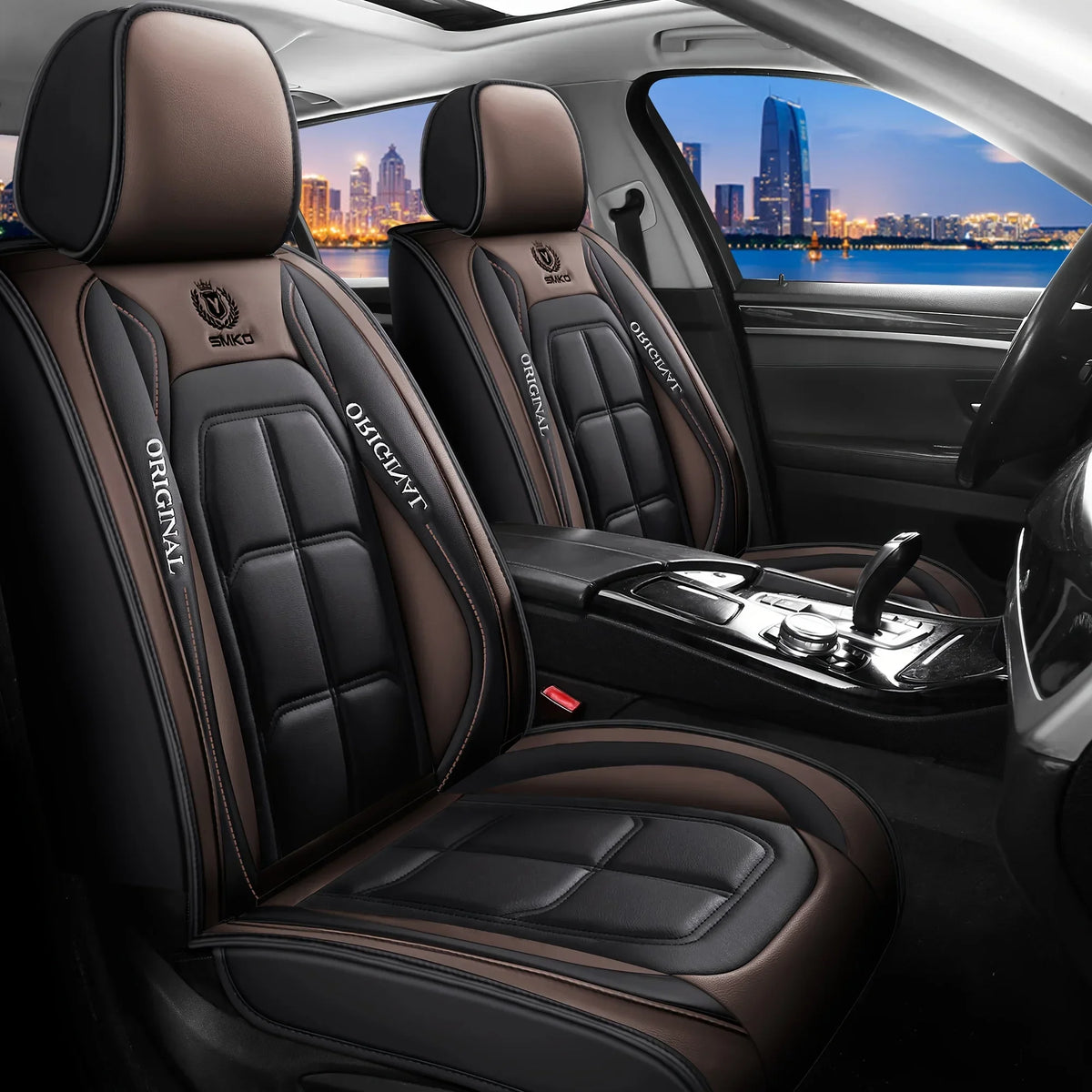 Synthetic Leather Single Car Seat Cover, All-Season Universal
