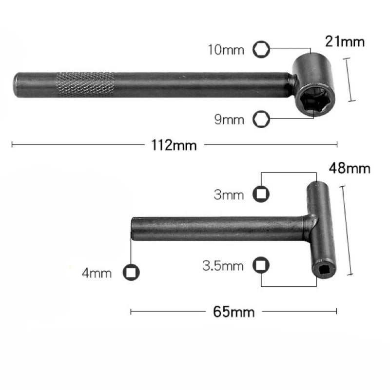 Valve Adjustment T-Wrench Set - Square Hex for Motorcycles (3-10mm) - image 2