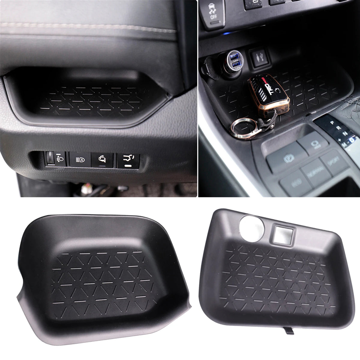 Silicone Center Console Storage Pads for Toyota RAV4 2020-2025