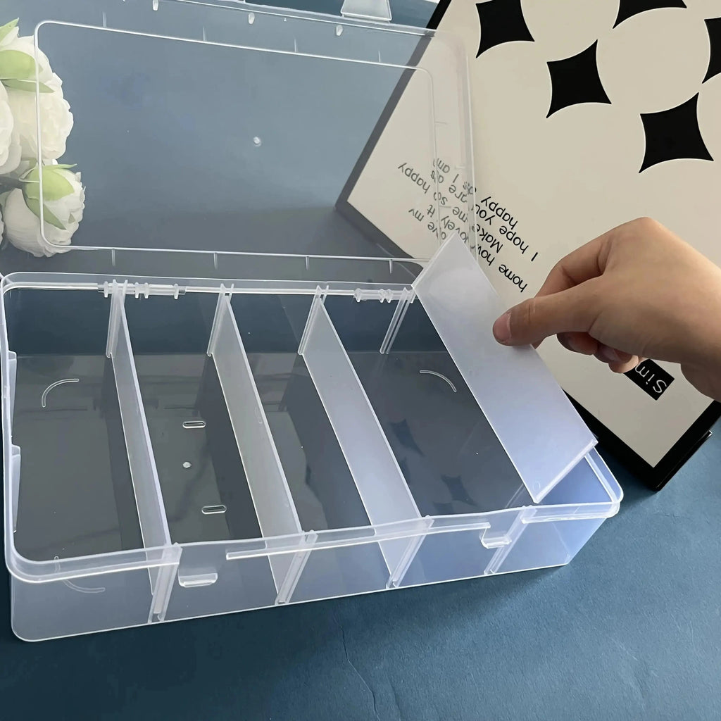 5-Compartment Transparent Hardware Storage Box
