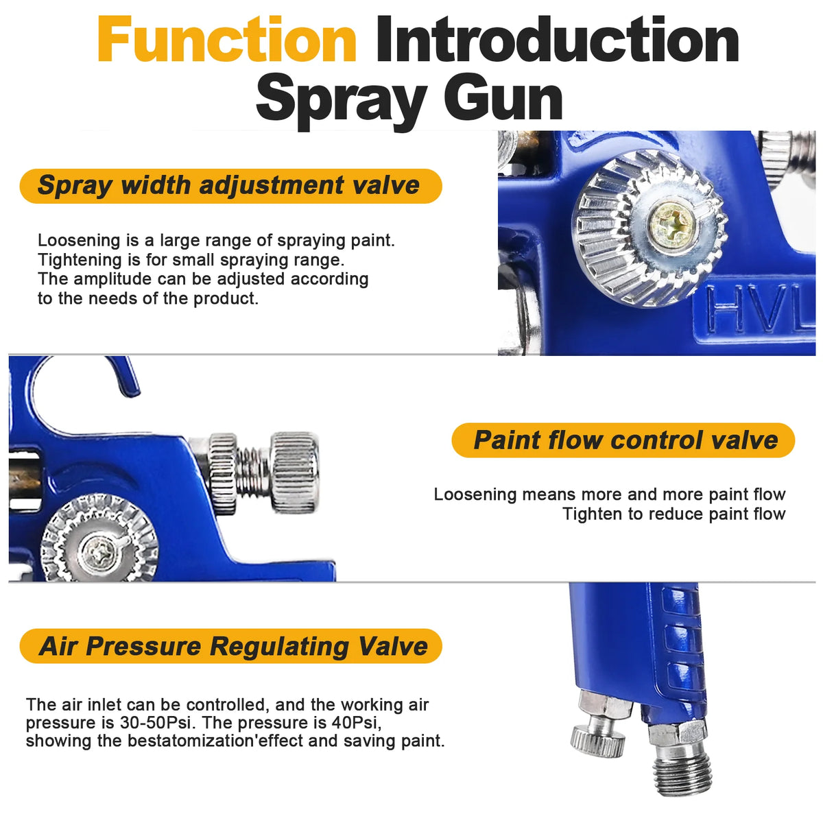 Mini Air Paint Spray Gun H-2000A Professional HVLP Mini Paint Spray Gun 0.8/1.0mm Nozzle F Painting Car Aerograph Pneumatic Gun