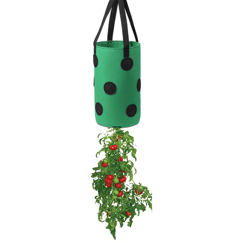 13-Hole Felt Hanging Planter Grow Bag – Tomato & Strawberry