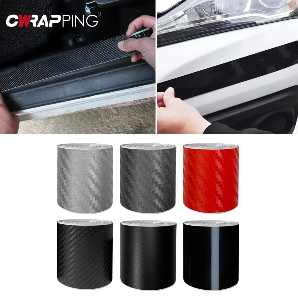3D Carbon Fiber Vinyl Wrap Roll - Anti-Scratch Waterproof Car Sticker