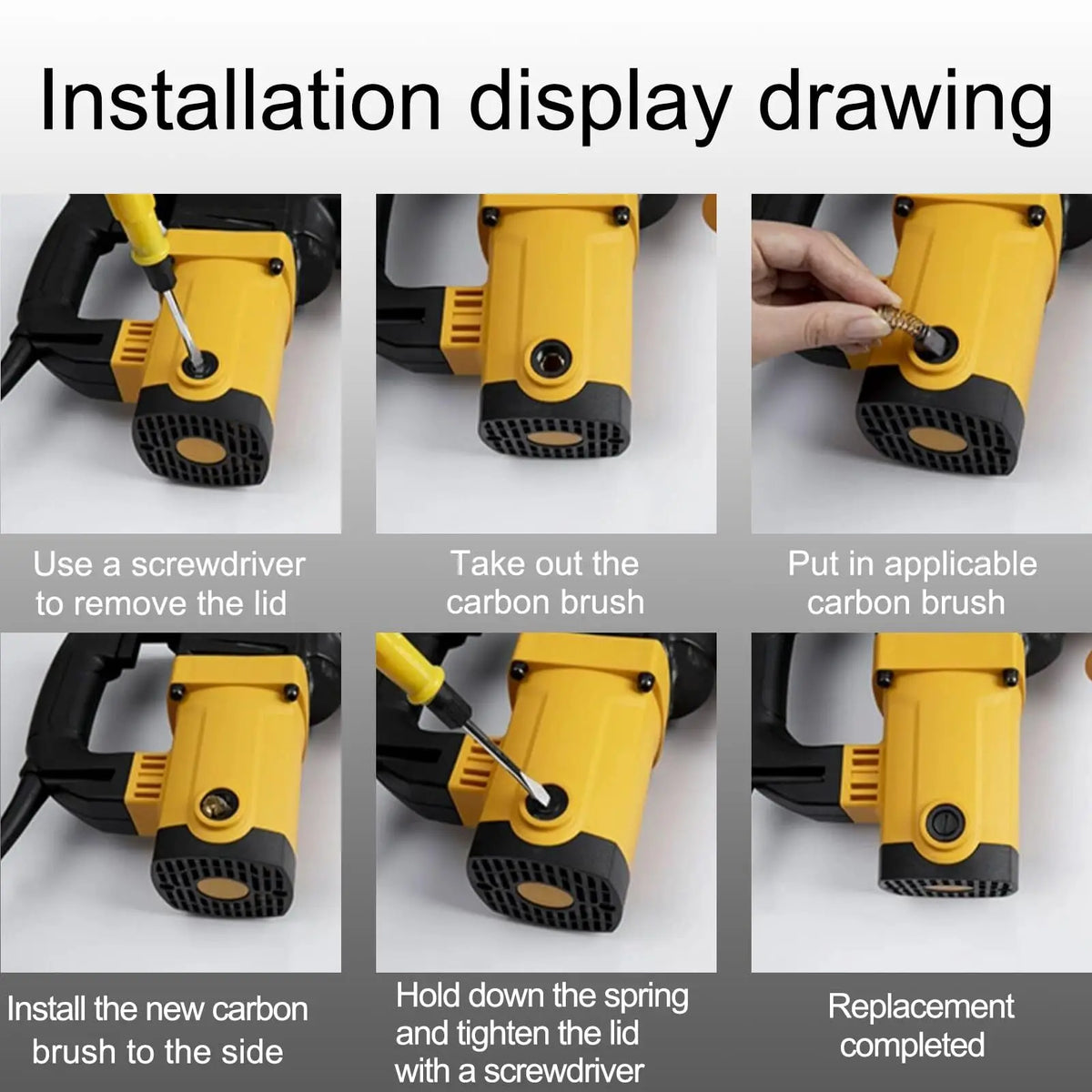 Universal Carbon Brush Repair Kit for Power Tools - 100/50 Pack - image 6