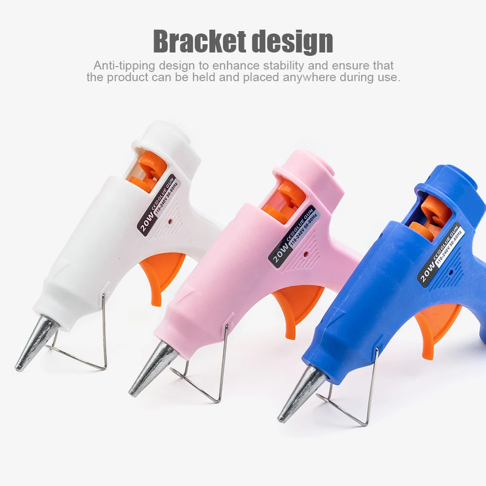20W Hot Melt Glue Gun with 20 Glue Sticks, Mini DIY Repair Tool - image 12