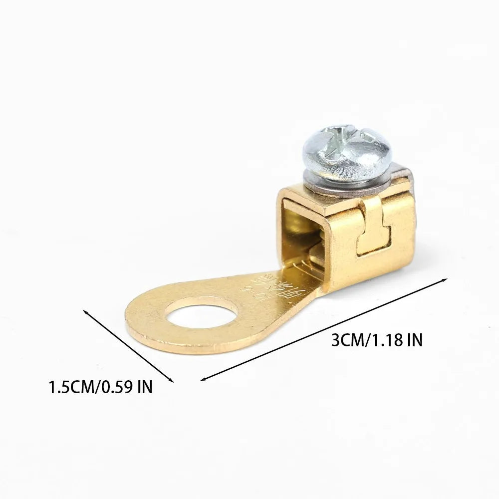 Solderless Copper Battery Cable Terminal Connectors, 6mm Hole