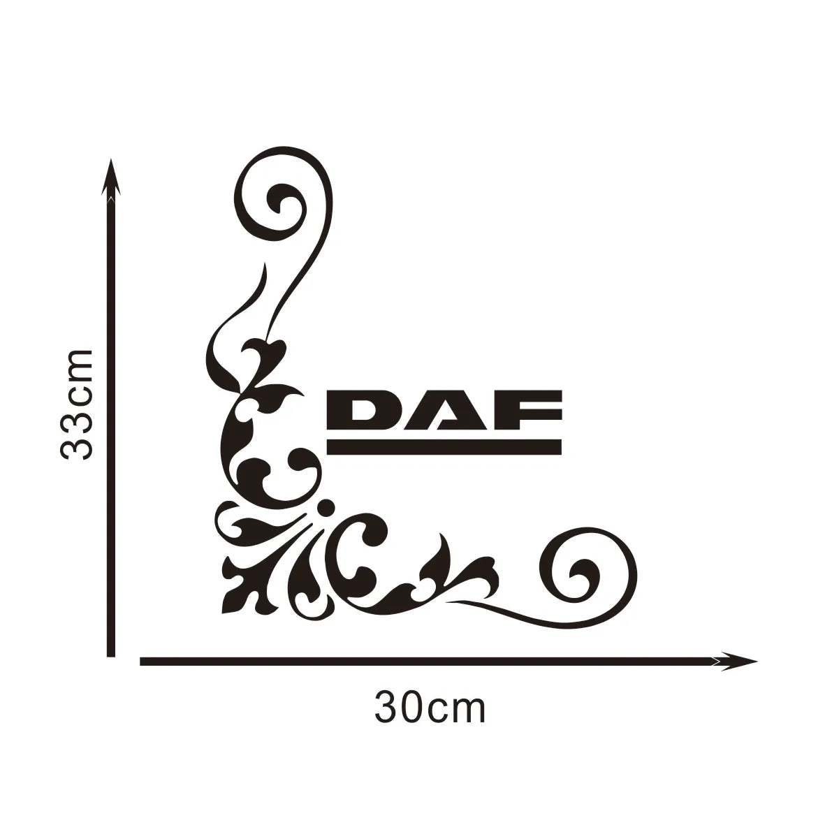 2pc Calligraphy Corner Window Graphics for DAF Lorry Cabs - view 11
