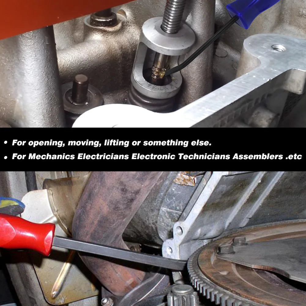 3Pocket Pry Bar Short Angled Operating Handy Tool 4-Sided Grip Car Repair Remove Tools WLR-GJ005-QY