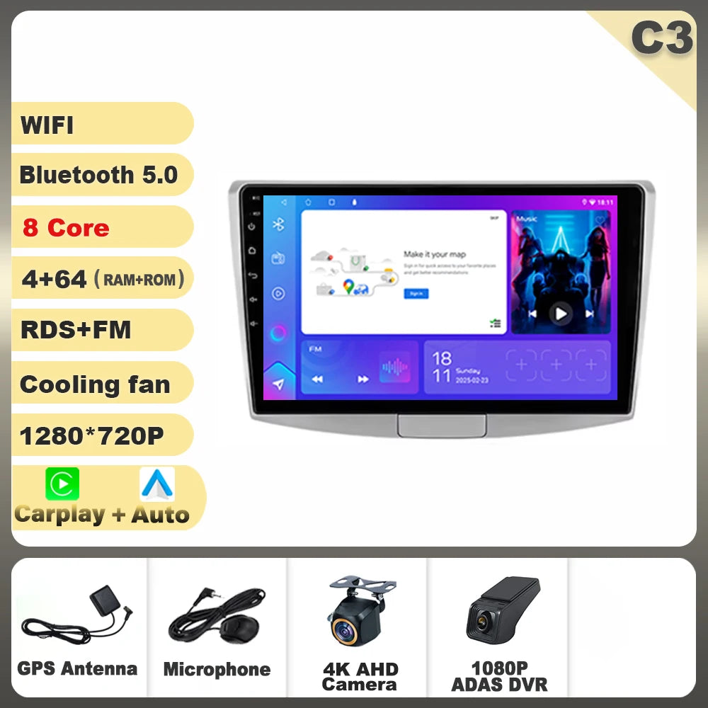 5G 9" Touchscreen Android Car Stereo for VW Passat CC 2010-2015 - image 9