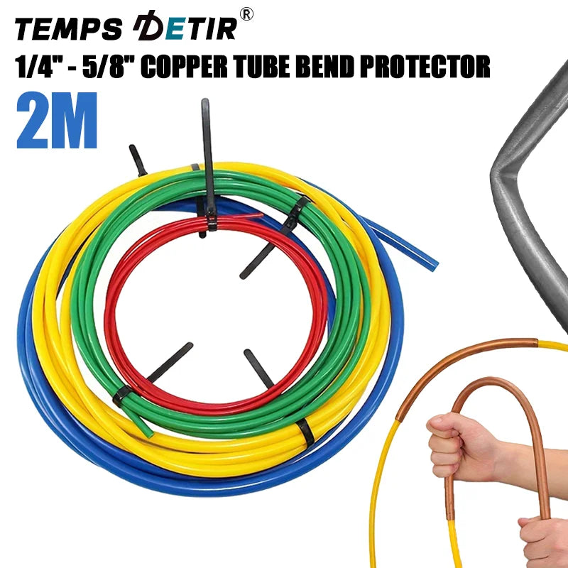 Copper Pipe Bending Protectors 4-Pack 2m (1/4-5/8) Anti-Kink HVAC