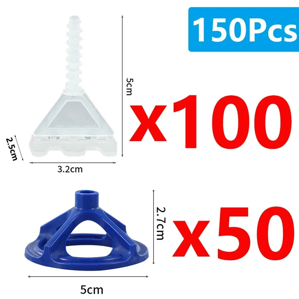 Spiral Tile Leveling System Clips & Wedges for Wall and Floor, 50-600 Pcs