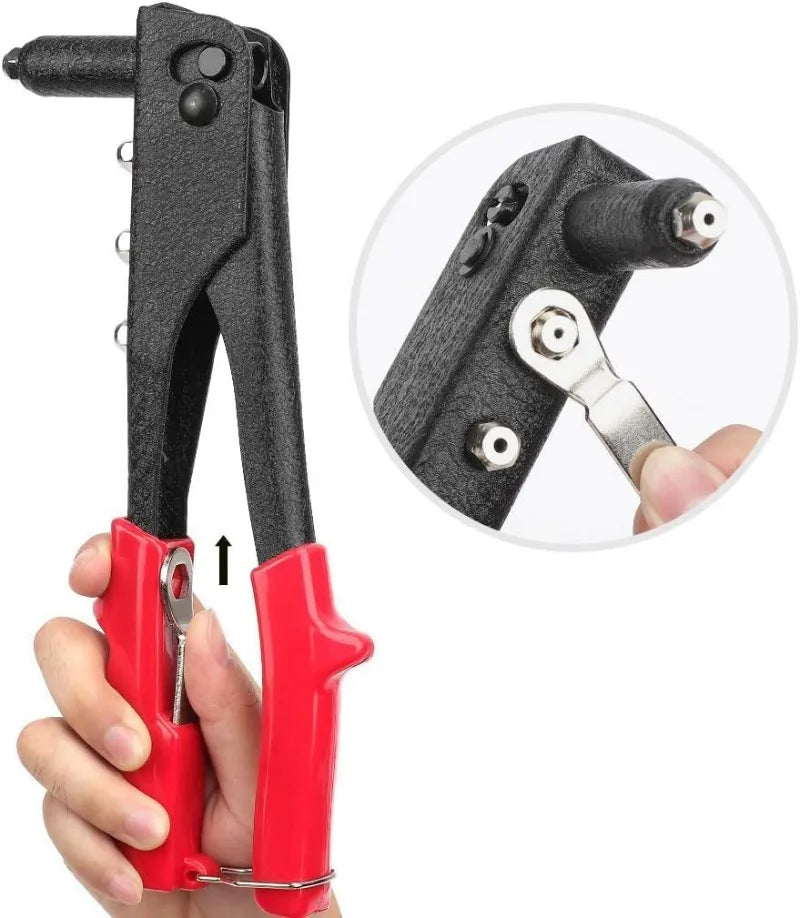 Heavy Duty Blind Rivet Gun Hand Riveter Rivet Pliers Assortment DIY Automotive Furniture Repairs Pop Rivets Guns Nuts Tools