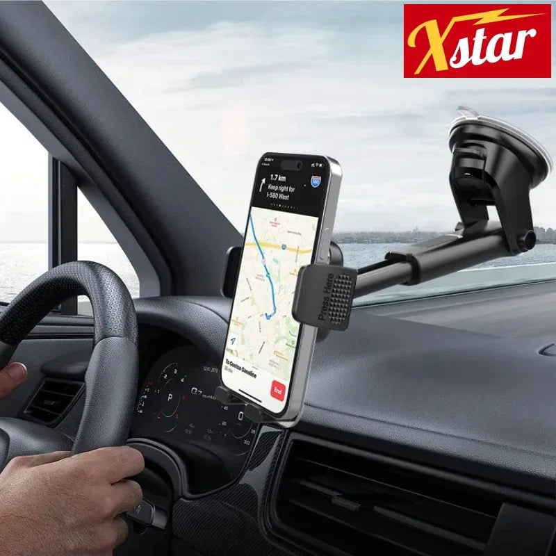Universal Car Phone Holder for Dashboard & Windshield Mount