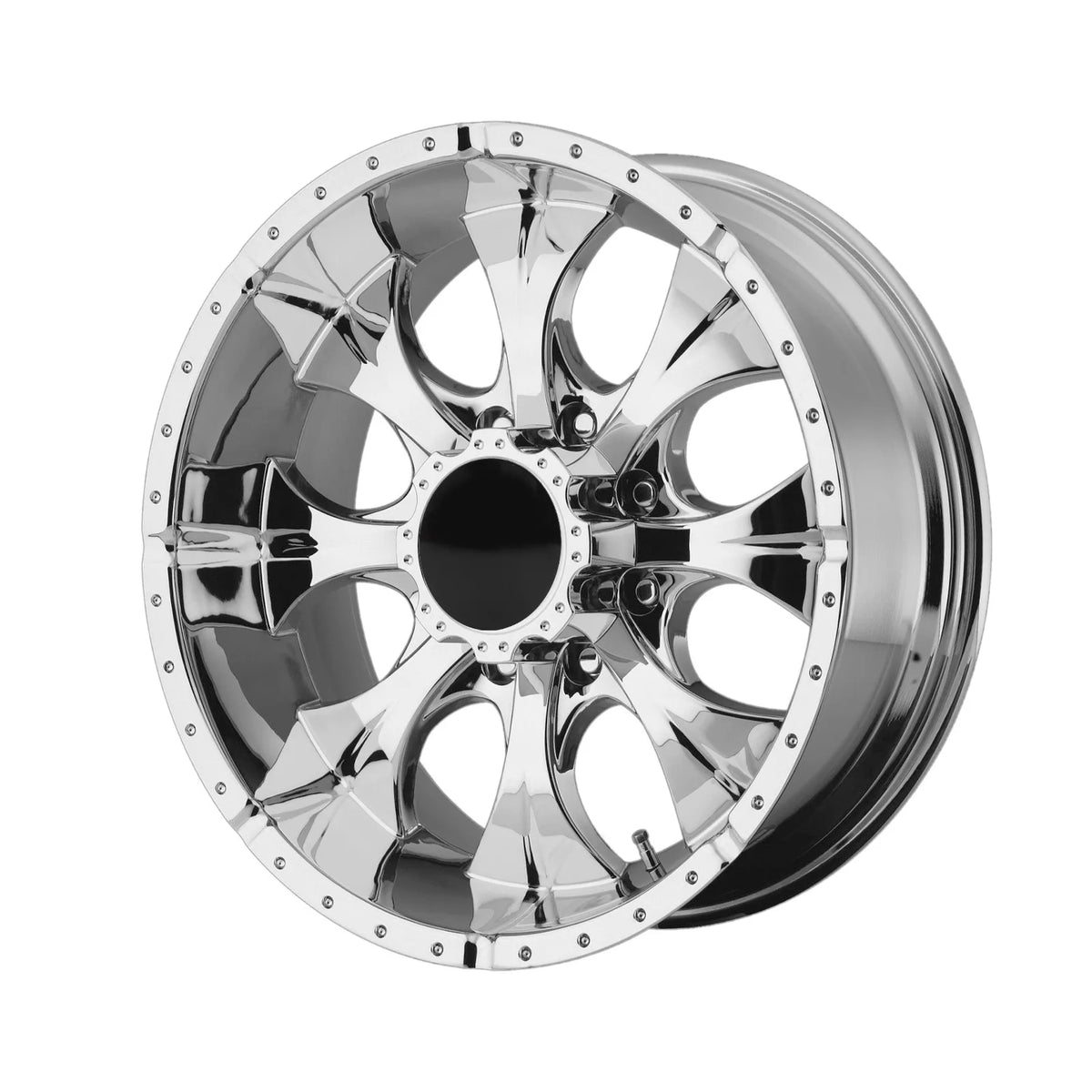 60mm Universal Wheel Center Caps with Iron Ring, 4-Pack - image 2