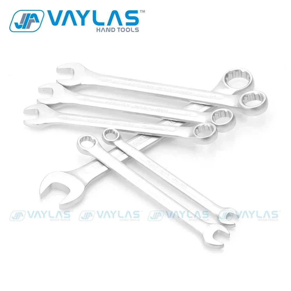 6-32mm Chrome Vanadium Combination Wrench Set - Open Box End - image 4