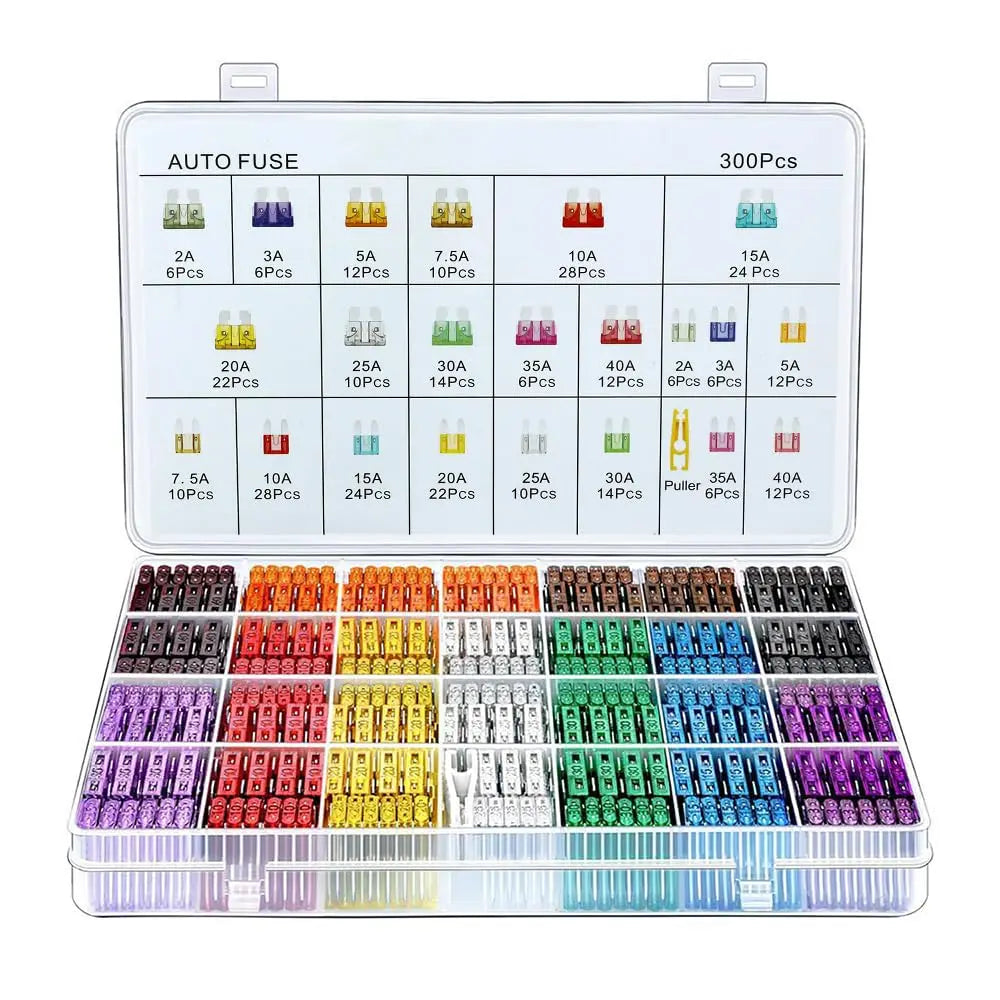 300-Piece Automotive Mini Blade Fuse Assortment Kit