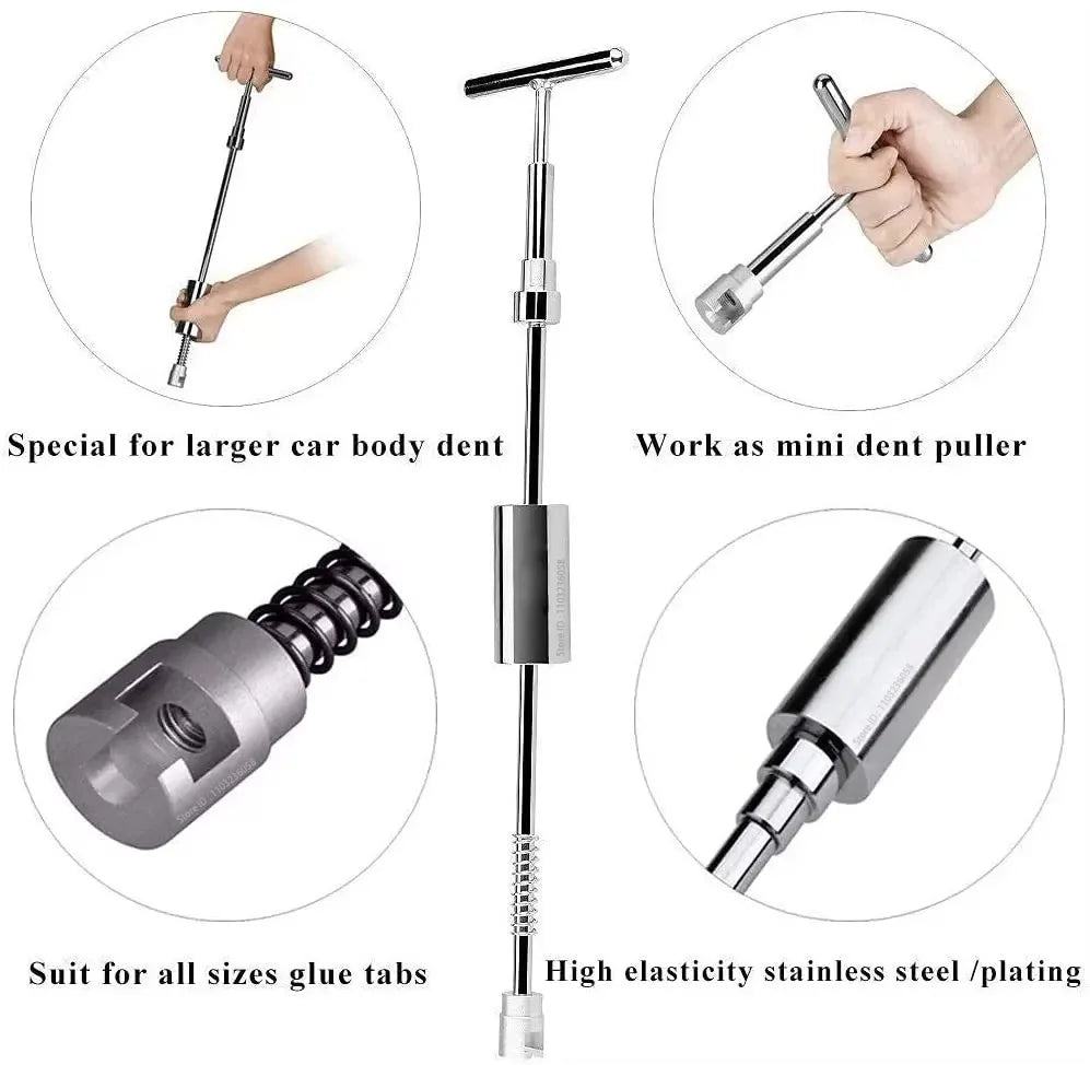 Car Dent Repair Kit - Slide Hammer T-Bar Puller with Glue Tabs, 37Pcs - image 5