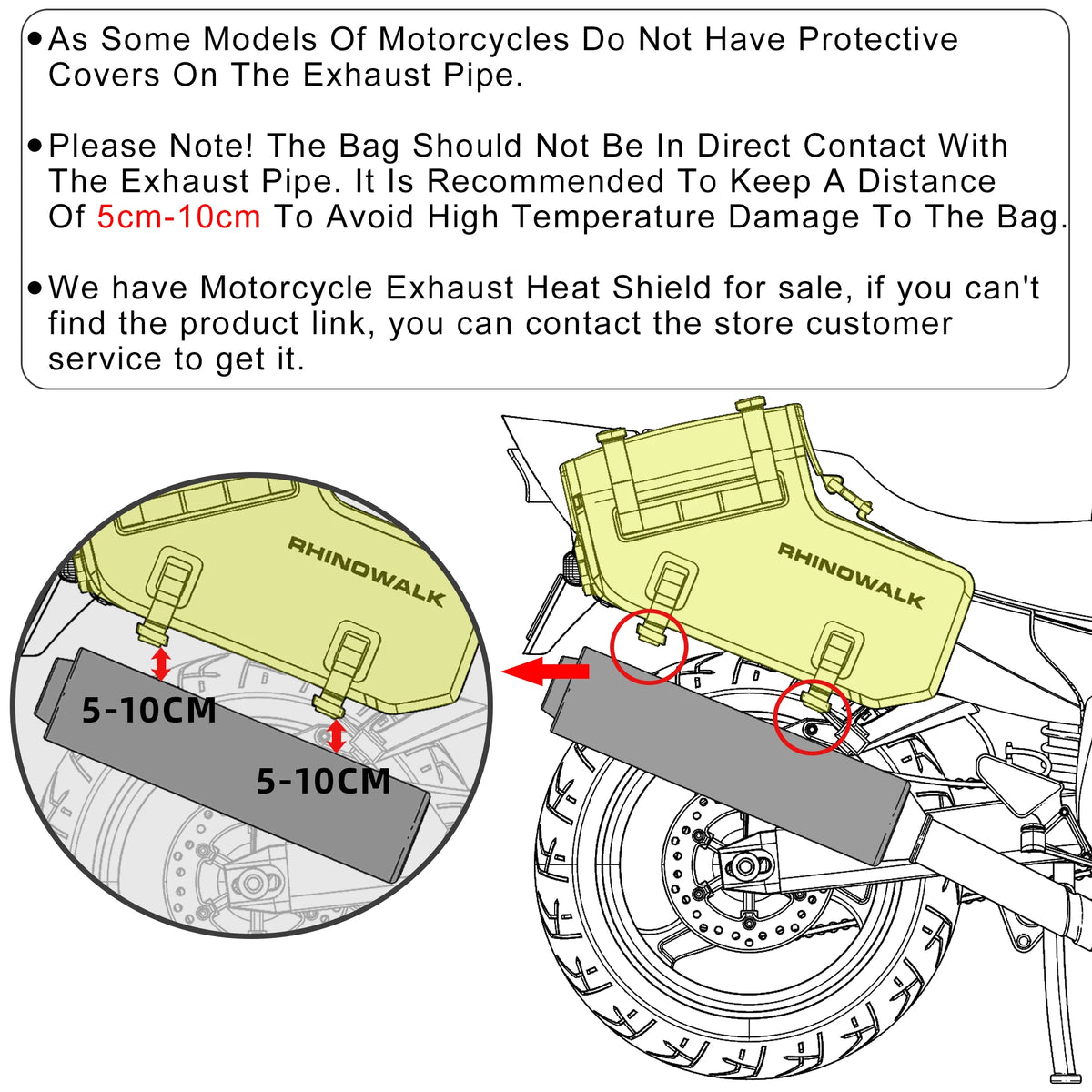 Rhinowalk Waterproof Motorcycle Pannier Bags 18-48L, Pair - image 10