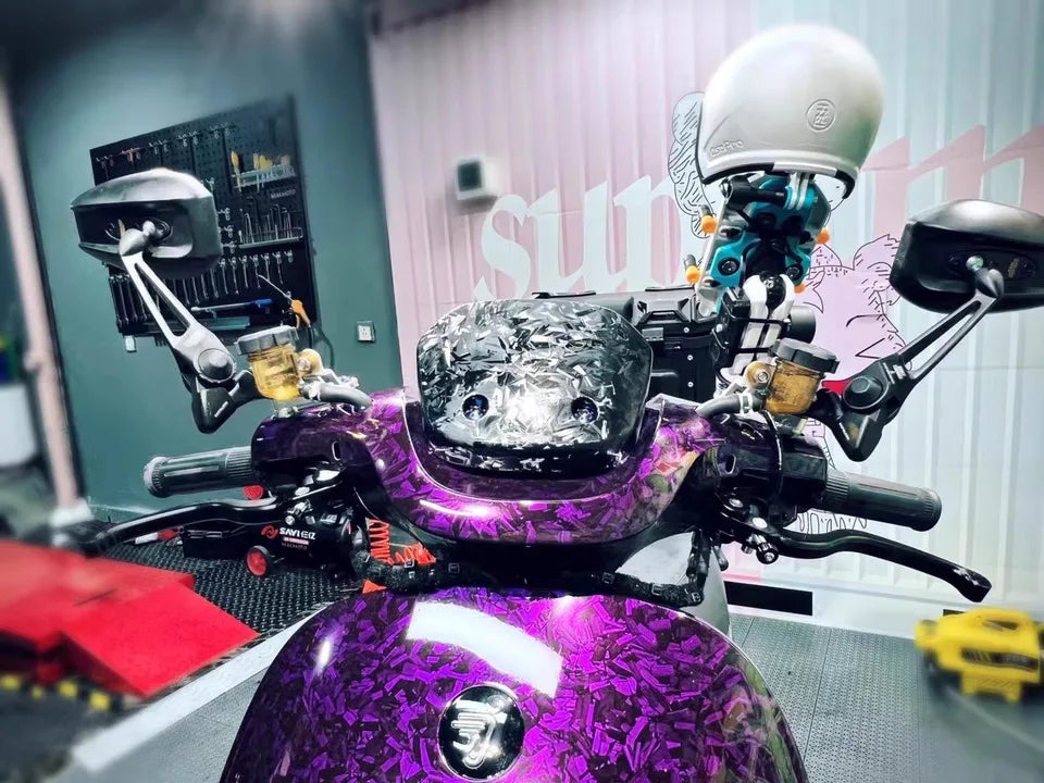 Purple Forged Carbon Fiber Vinyl Wrap for Cars & Motorcycles - image 5